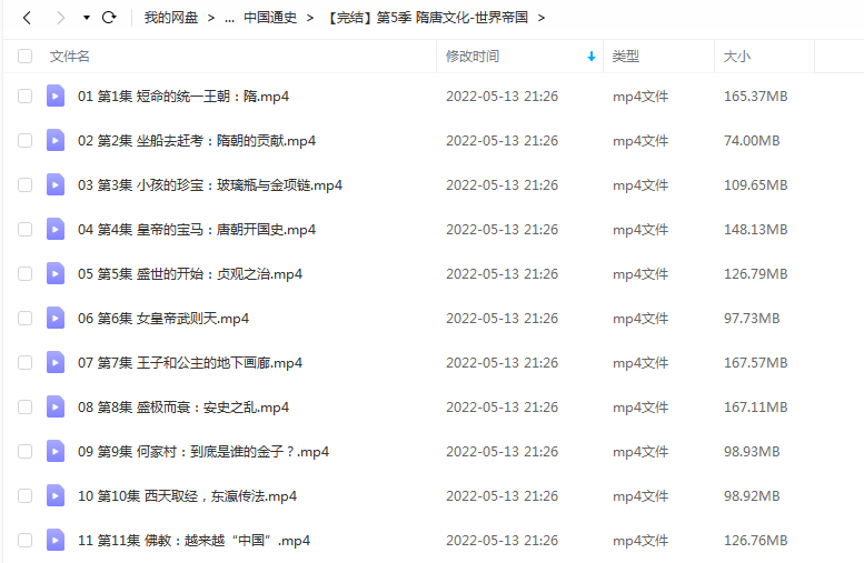 《第5季 隋唐文化-世界帝国》 假日博物馆 百度云 -1 《第5季 隋唐文化-世界帝国》 假日博物馆 百度云