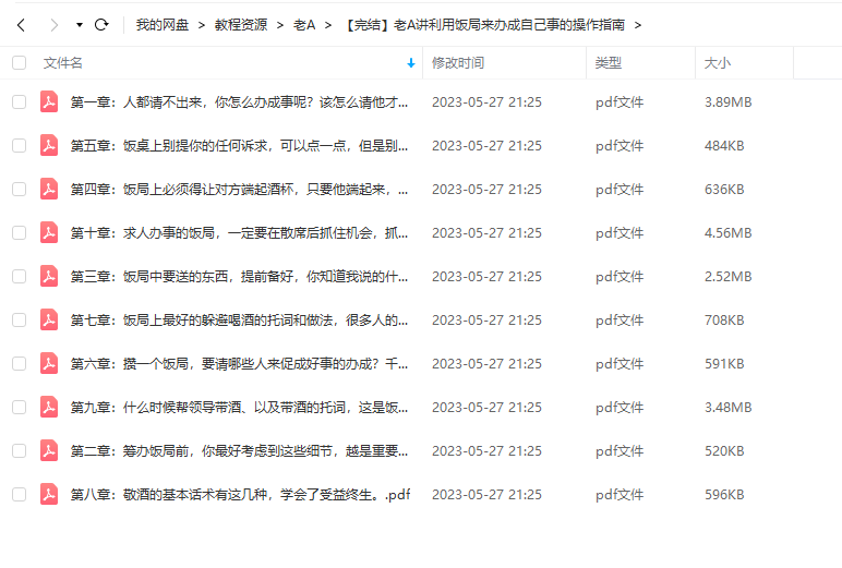 《老A讲利用饭局来办成自己事的操作指南》 老A 百度网盘 -1 《老A讲利用饭局来办成自己事的操作指南》 老A 百度网盘