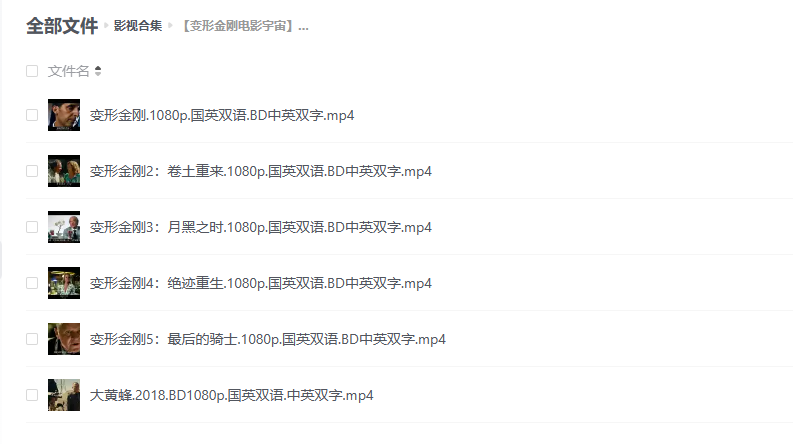 【变形金刚电影宇宙合集】 -1 【变形金刚电影宇宙合集】