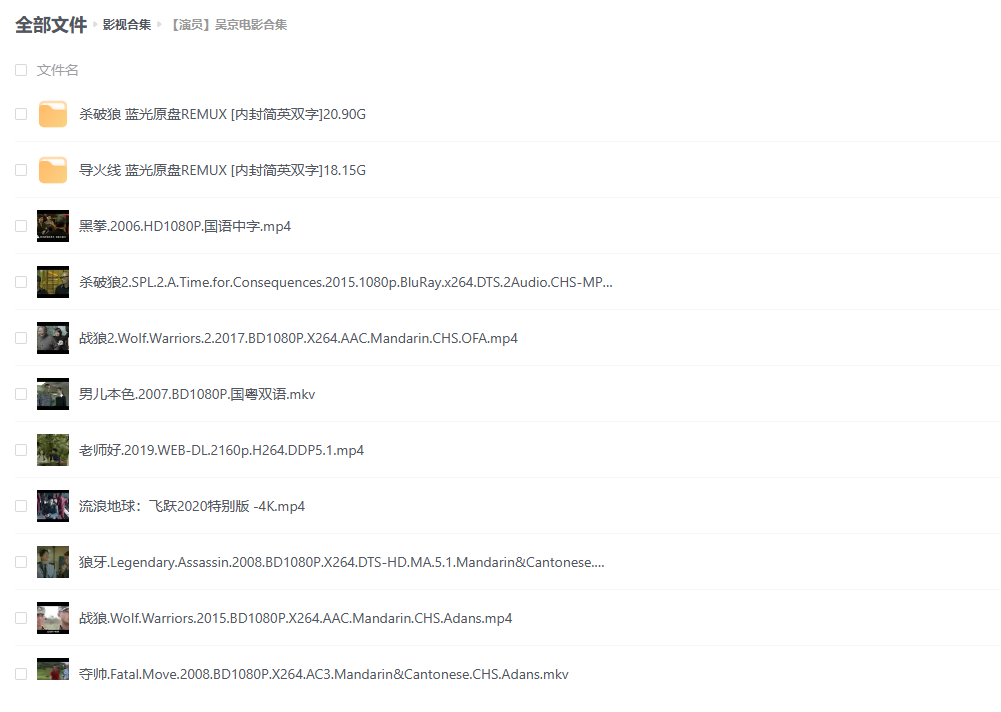 【演员】吴京电影合集