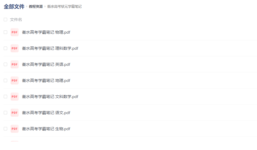 衡水高考状元学霸笔记 -1 衡水高考状元学霸笔记