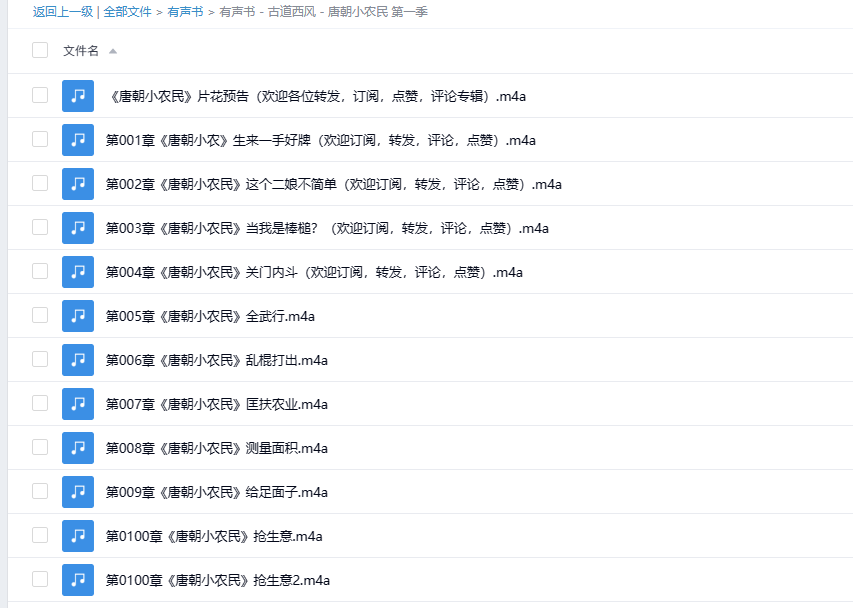 【有声书】《唐朝小农民》 穿越历史&金手指&经商 精品多人有声剧