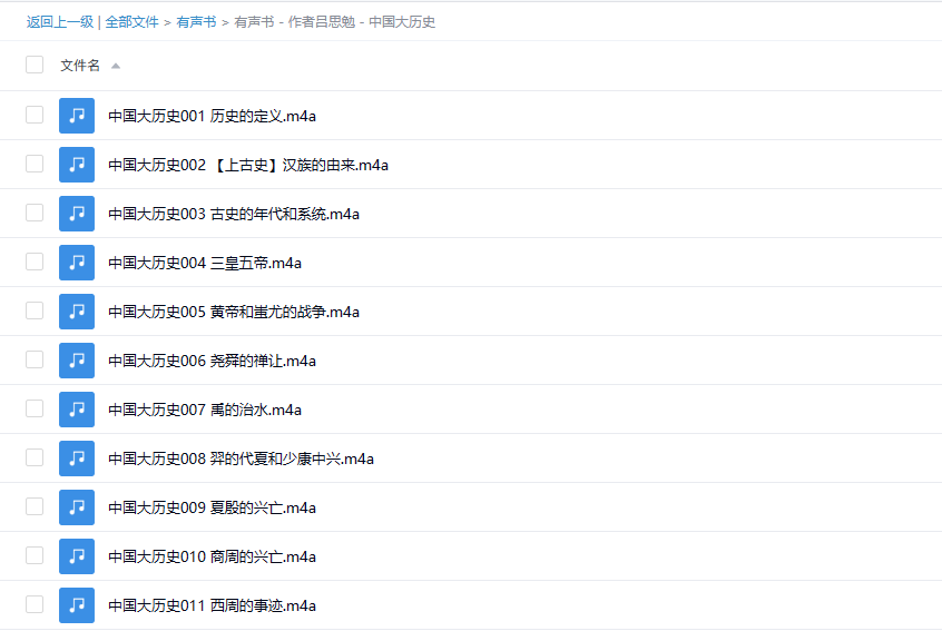 【有声书】《中国大历史》 作者吕思勉