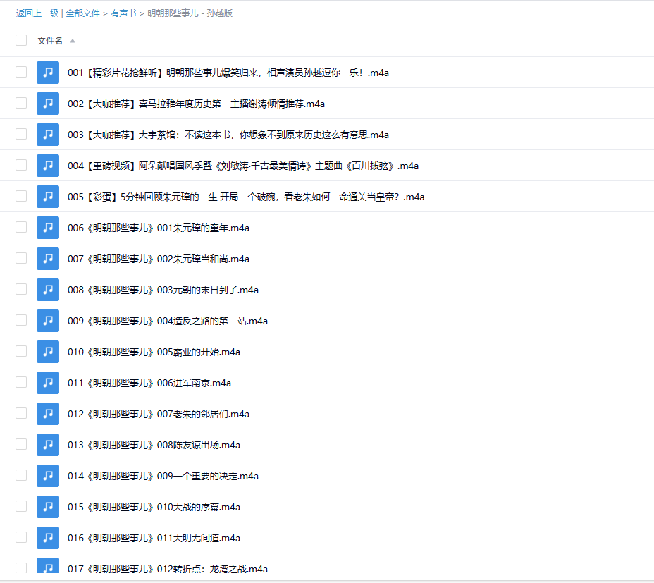 【有声书】《明朝那些事儿》 当年明月著 相声演员孙越爆笑演播