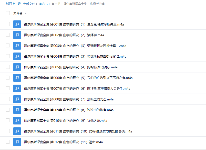 【有声书】《福尔摩斯探案全集》 演播听书铺 -1 【有声书】《福尔摩斯探案全集》 演播听书铺