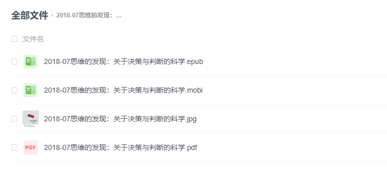 【电子书】《思维的发现：关于决策与判断的科学》
