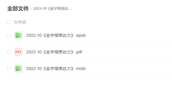 【电子书】《金字塔表达力》