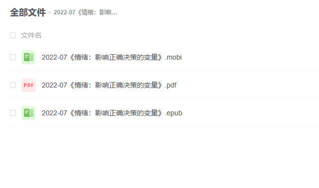 【电子书】《情绪:影响正确决策的变量》 -1 【电子书】《情绪:影响正确决策的变量》