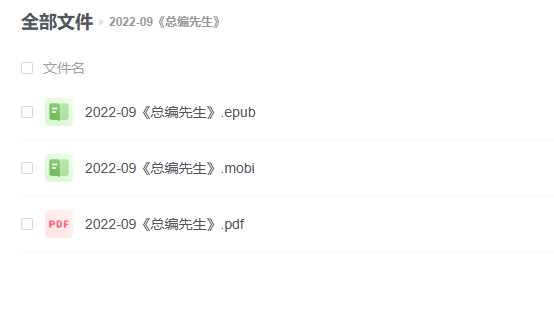 【电子书】《总编先生》