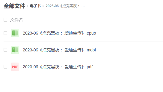 【电子书】《点亮黑夜 :爱迪生传》 -1 【电子书】《点亮黑夜 :爱迪生传》