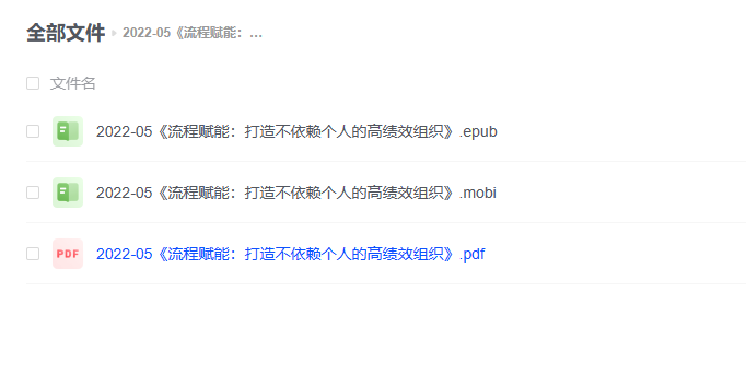 【电子书】《流程赋能：打造不依赖个人的高绩效组织》