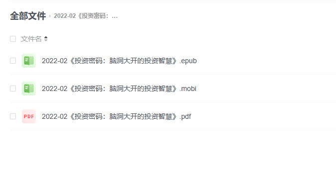 【电子书】《投资密码:脑洞大开的投资智慧》 -1 【电子书】《投资密码:脑洞大开的投资智慧》