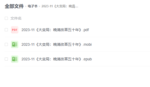 【电子书】《大变局:晚清改革五十年》 -1 【电子书】《大变局:晚清改革五十年》