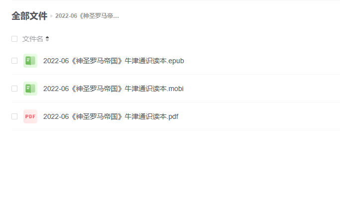 【电子书】《神圣罗马帝国·牛津通识读本》