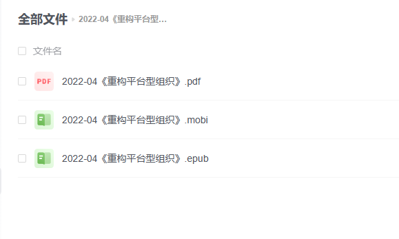 【电子书】《重构平台型组织》 -1 【电子书】《重构平台型组织》