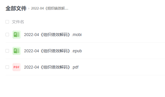 【电子书】《组织绩效解码》