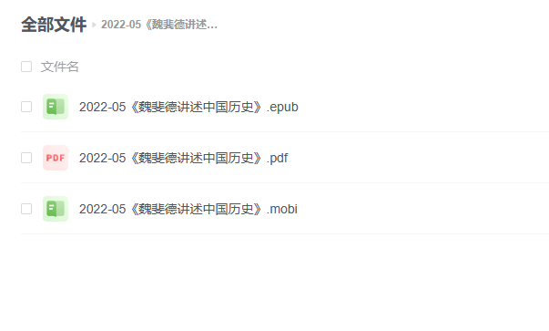 【电子书】《魏斐德讲述中国历史》 -1 【电子书】《魏斐德讲述中国历史》