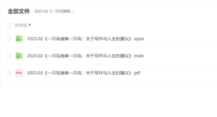 【电子书】《一只鸟接着一只鸟:关于写作与人生的建议》 -1 【电子书】《一只鸟接着一只鸟:关于写作与人生的建议》