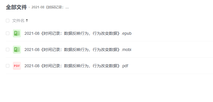 【电子书】《时间记录:数据反映行为,行为改变数据》 -1 【电子书】《时间记录:数据反映行为,行为改变数据》