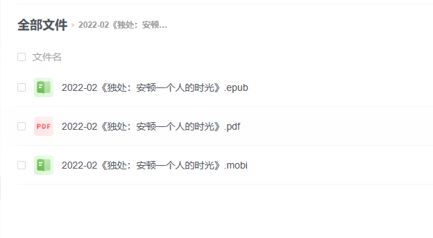 【电子书】《独处：安顿一个人的时光》