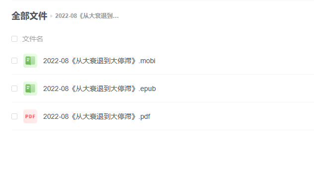 【电子书】《从大衰退到大停滞》 -1 【电子书】《从大衰退到大停滞》