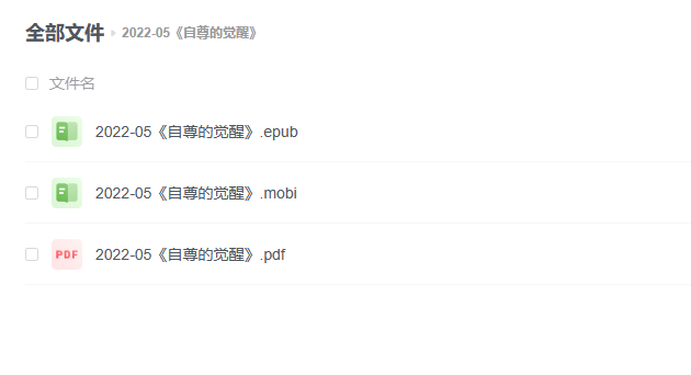 【电子书】《自尊的觉醒》