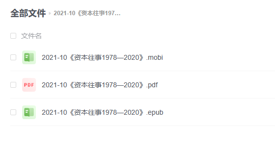 【电子书】《资本往事1978—2020》