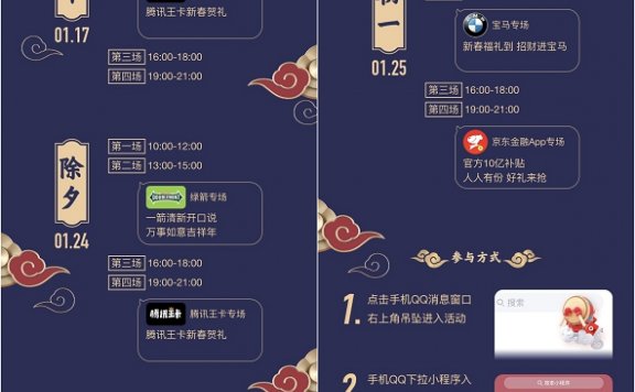QQ春节鼓力全开答题抢荷包 抽现金红包 卡券等