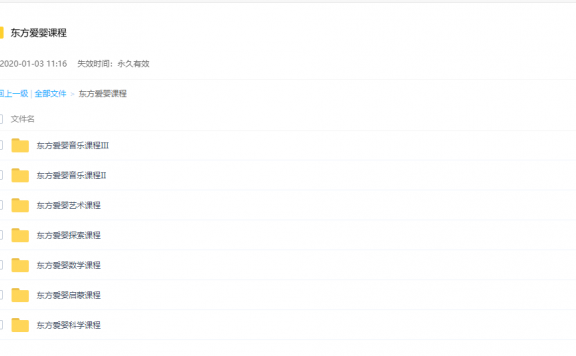 东方爱婴早教全套教程（音乐、科学、启蒙、数学、探索、艺术）