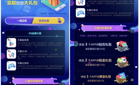 速度!电信用户免费得视频会员月卡 20元天猫/打车/美团券