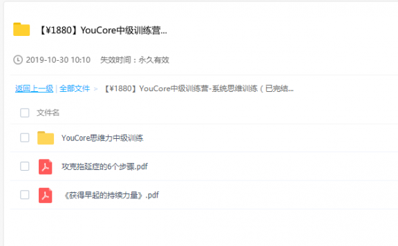 【价值1880元】 You Core中级思维力训练营