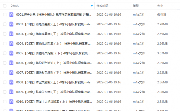 《神探小鼠队 _ 鼠年限定侦探推理剧（108集音频）》 狮子老爸 百度云