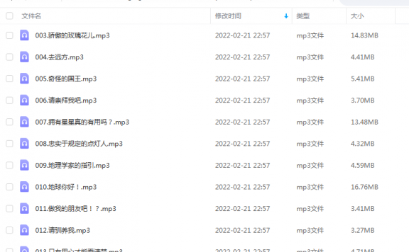 《米小圈悦读名著-小王子（音频 20集）》 米小圈学堂 百度云
