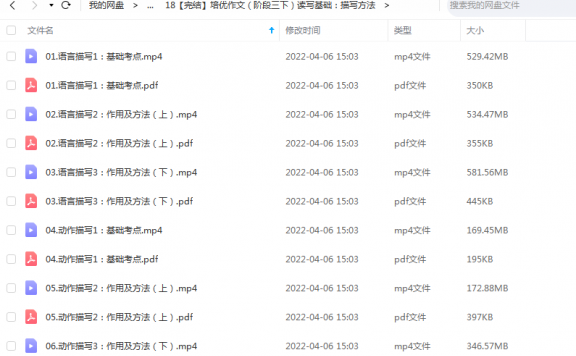 《培优作文（阶段三下）读写基础：描写方法》 平哥说  百度云