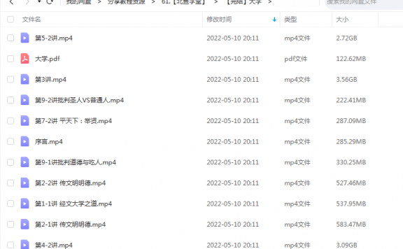 《大学》 北鱼学堂 张兴东  百度云