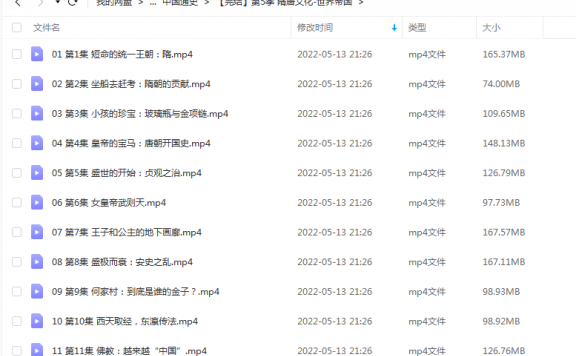 《第5季 隋唐文化-世界帝国》 假日博物馆 百度云