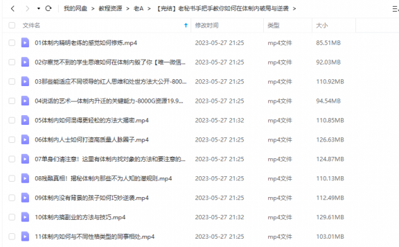 《老秘书手把手教你如何在体制内破局与逆袭》 老A 百度网盘