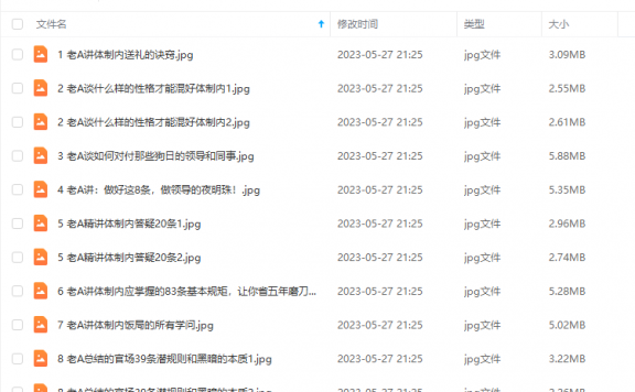 《老A对体制内人的6万字建议》 老A 百度网盘