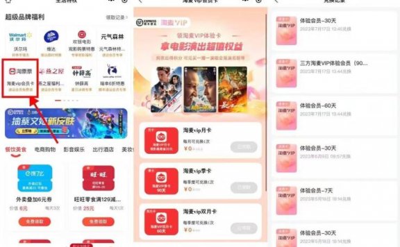 顺丰免费领淘票票会员半年卡