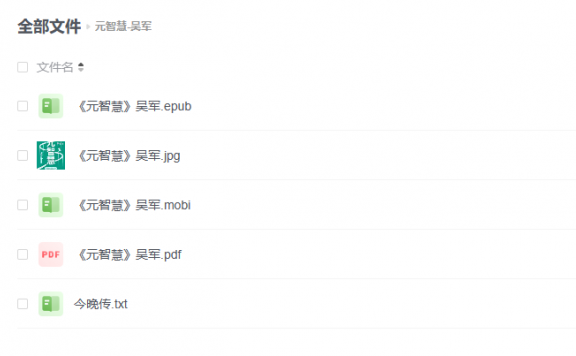 【电子书】《元智慧-吴军》