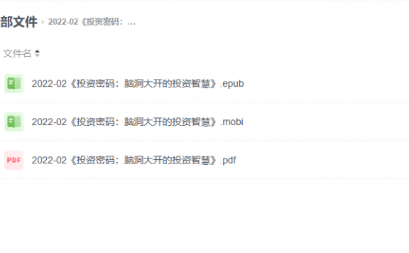 【电子书】《投资密码:脑洞大开的投资智慧》