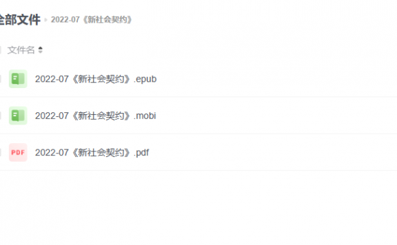 【电子书】《新社会契约》