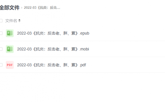 【电子书】《抗炎：反击老、胖、累》
