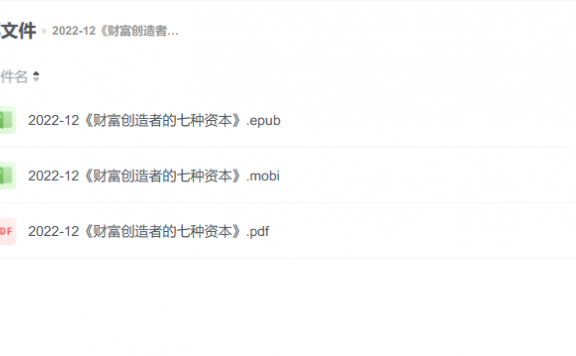 【电子书】《财富创造者的七种资本》