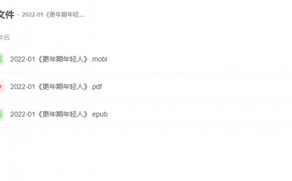 【电子书】《更年期年轻人》