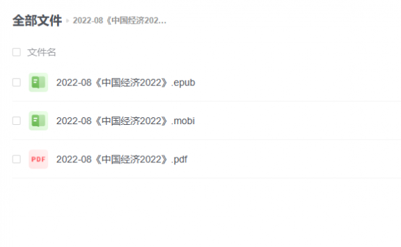 【电子书】《中国经济2022》