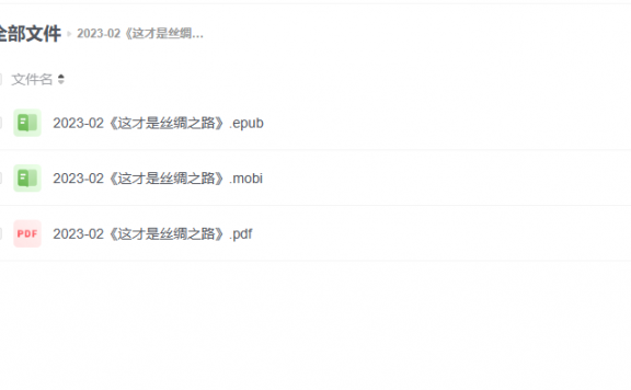 【电子书】《这才是丝绸之路》