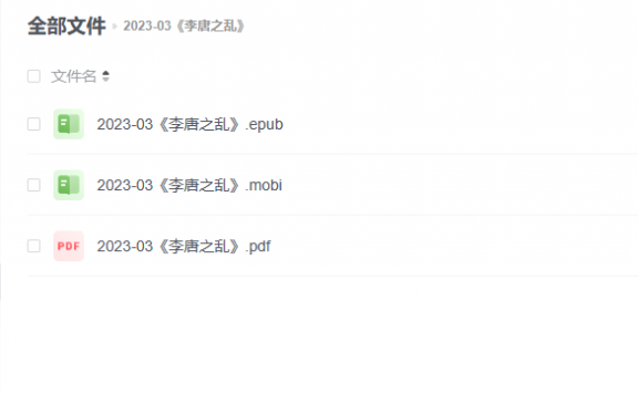 【电子书】《李唐之乱》