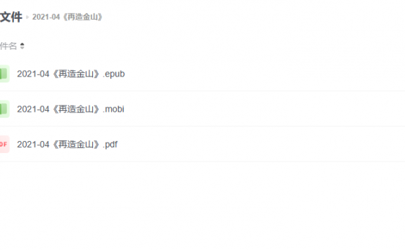 【电子书】《再造金山》