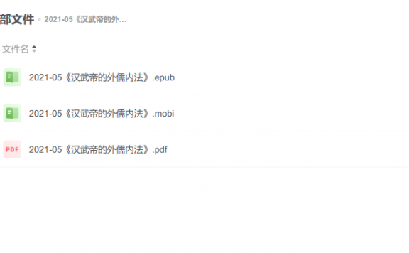 【电子书】《汉武帝的外儒内法》